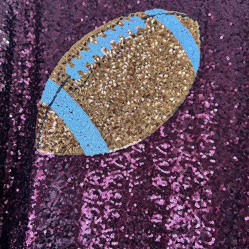 Medium oversized sequin football shirt dress. - Picture 4 of 5